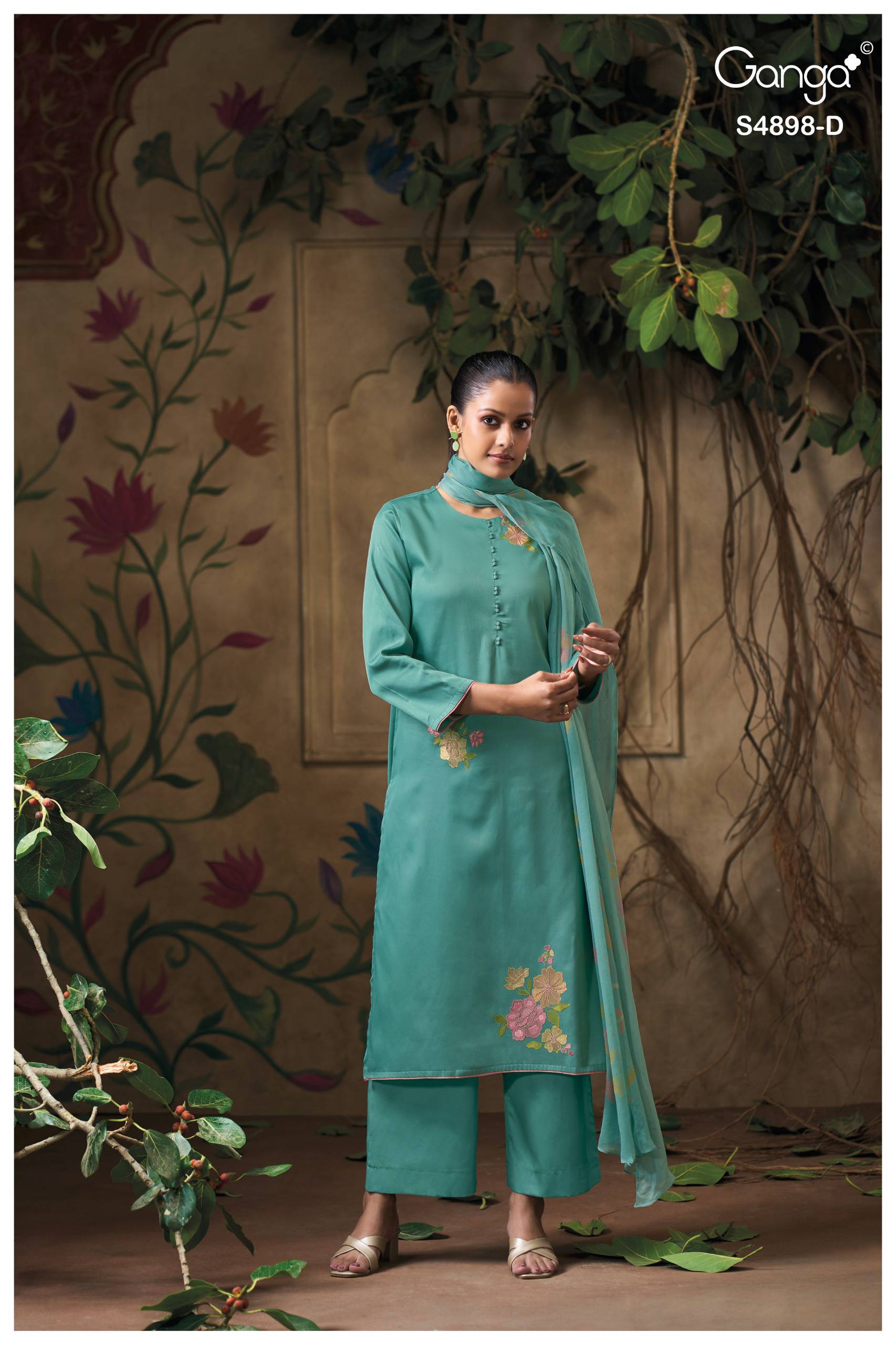 INEZA 4898 Series BY GANGAFASHION Stylish Beautiful Colourful COTTON SATIN Dresses At Wholesale Price